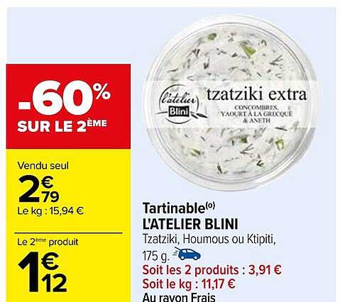 tartinable l'atelier blini