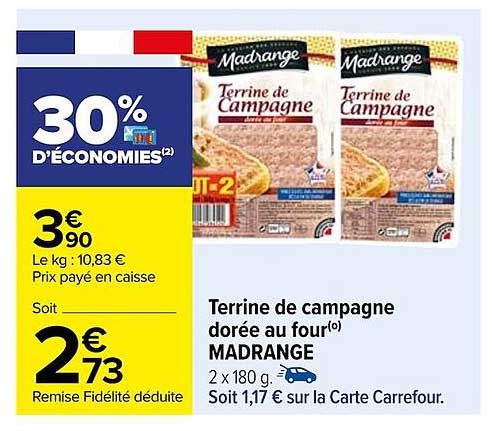 terrine de campagne dorée au four madrange