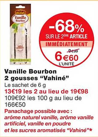 vanille bourbon 2 gousses "vahiné"