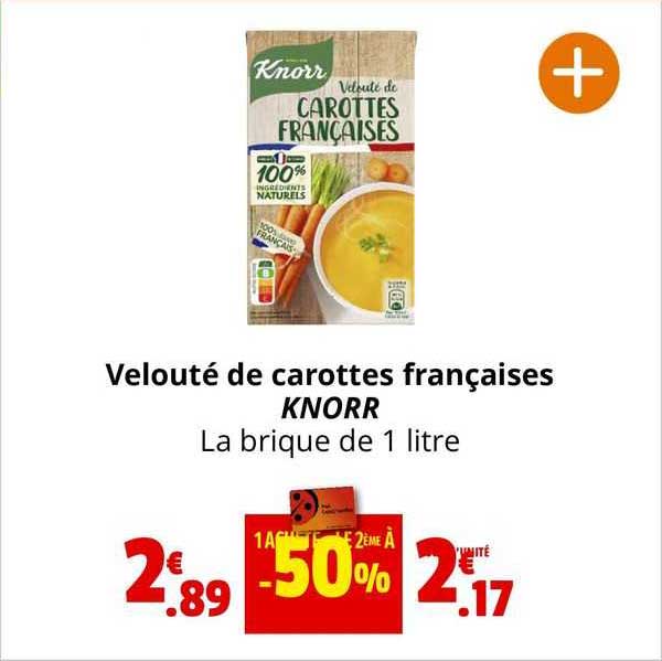 velouté de carottes françaises knorr