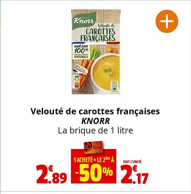 velouté de carottes françaises knorr