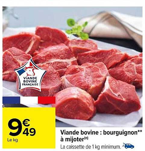 Viande Bovine : Bourguignon** à Mijoter