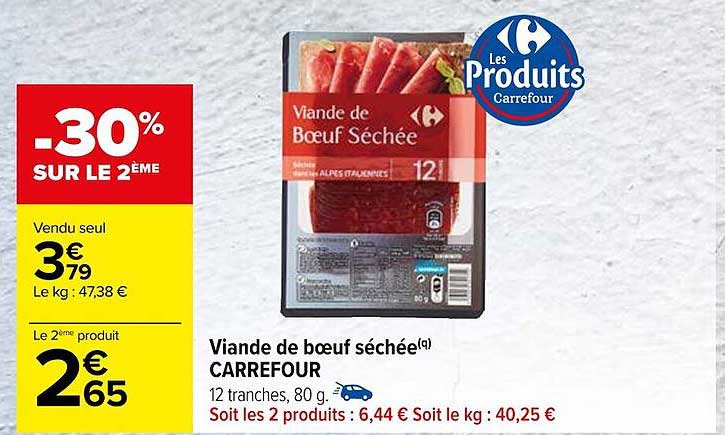 Viande De Boeuf Séchée Carrefour