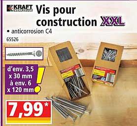 vis pour construction xxl kraft werkzeuge