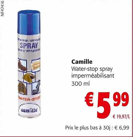 water-stop spray imperméabilisant camille