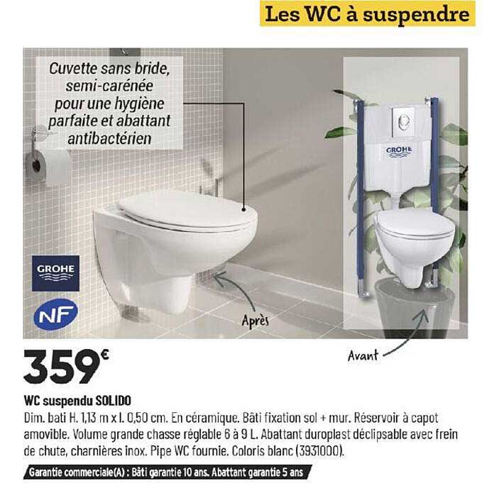 wc suspendu solido