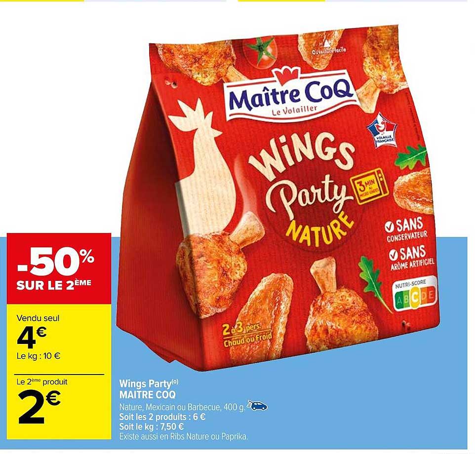 Wings Party Maître Coq