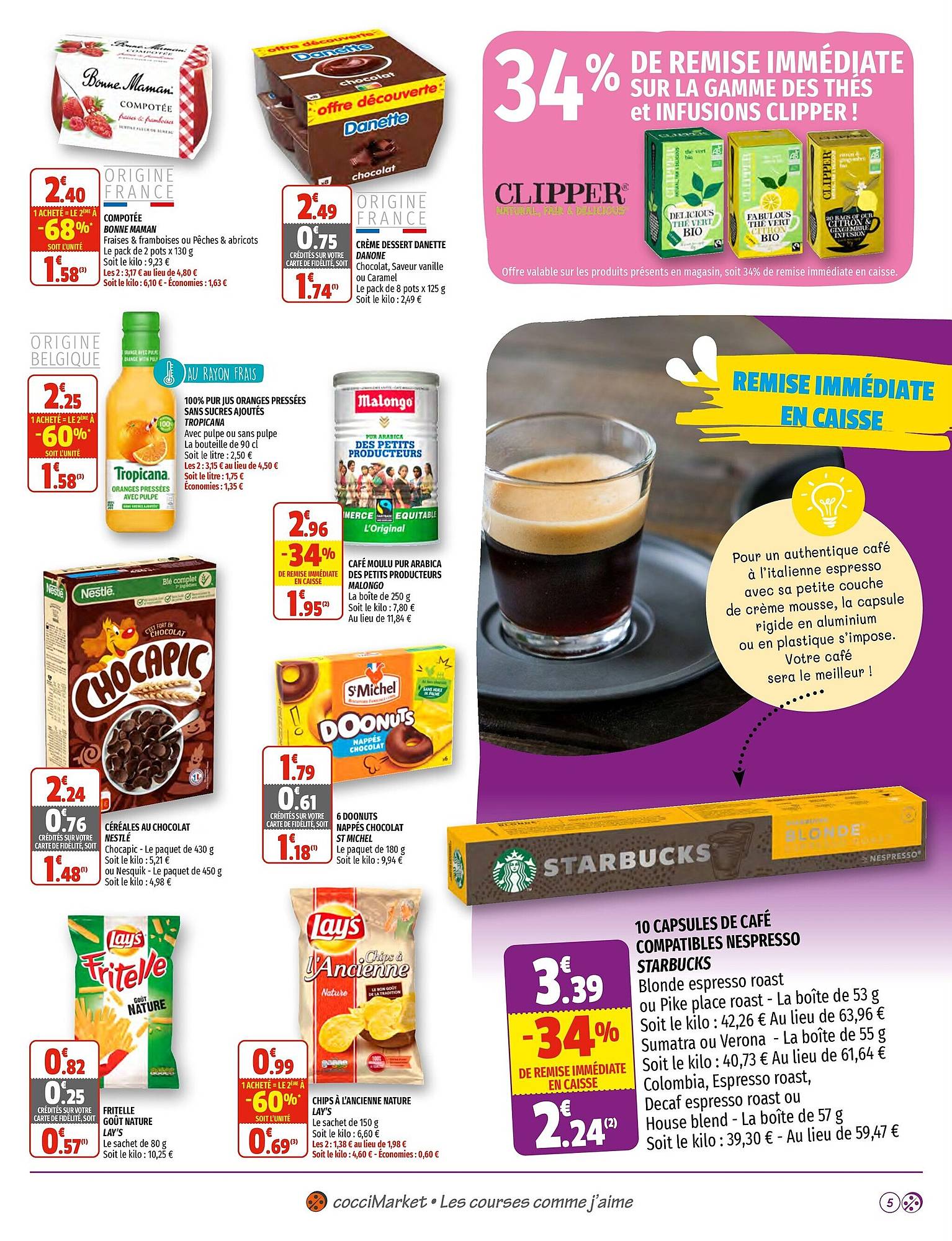 10 capsules de café compatibles nespresso starbucks