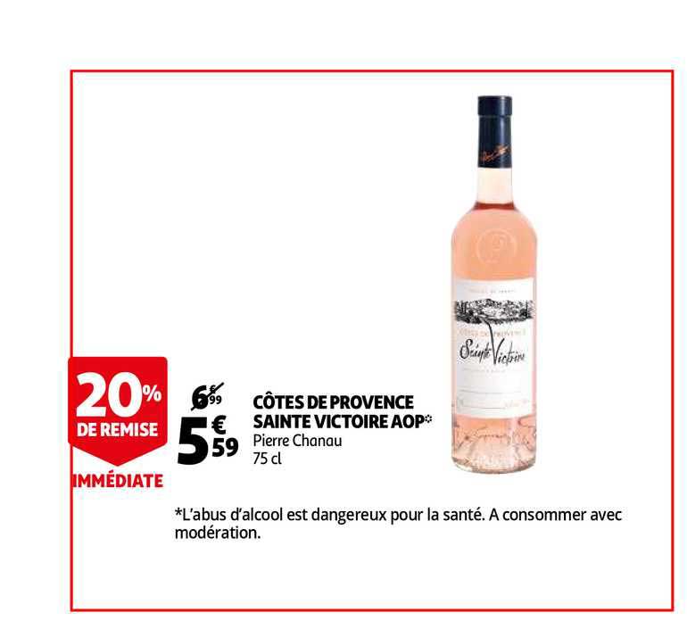 côtes de provence sainte victoire aop pierre chanau 20% de remise immédiate