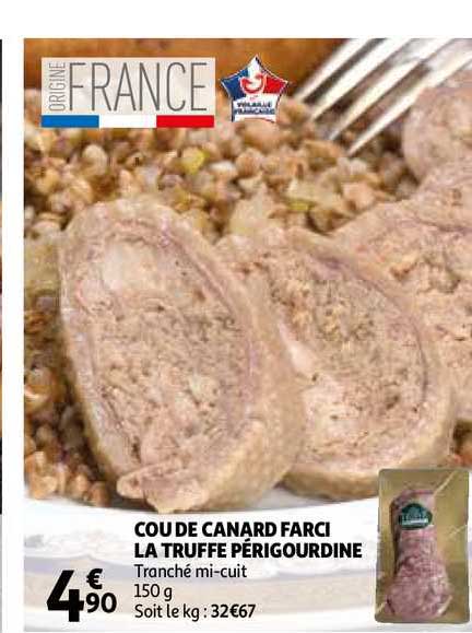 cou de canard farci la truffe périgourdine