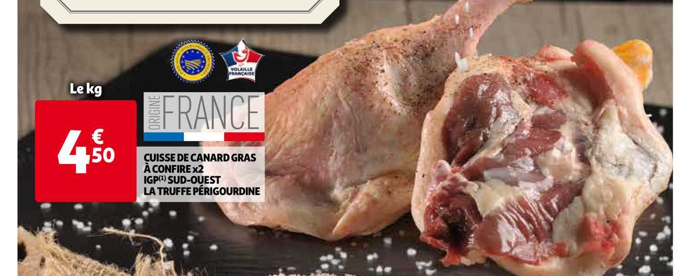 cuisse de canard gras à confire x2 igp sud ouest la truffe périgourdine