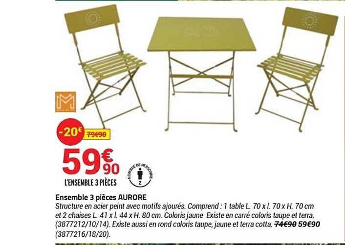 ensemble 3 pièces aurore