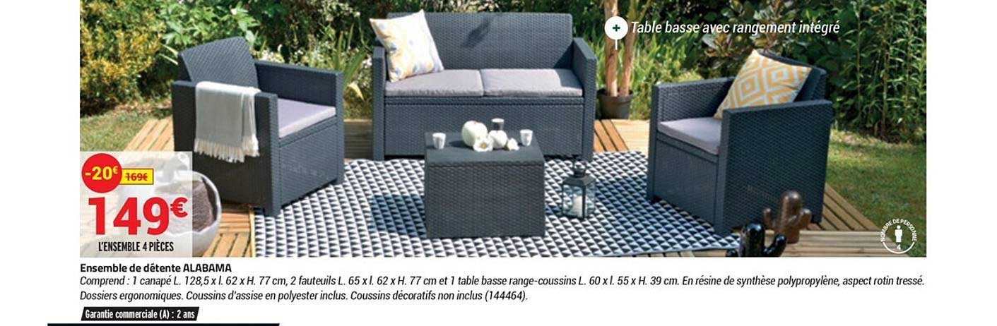 ensemble de détente alabama