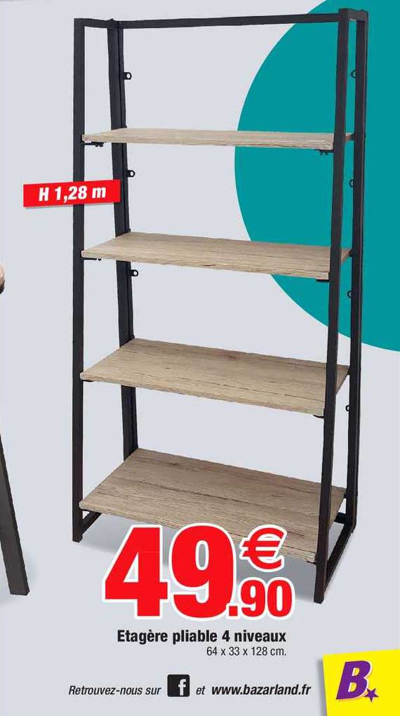 Etagère Pliable 4 Niveaux