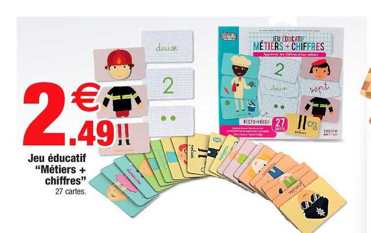 Jeu éducatif Métiers + Chiffres