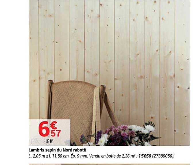 lambris sapin du nord raboté