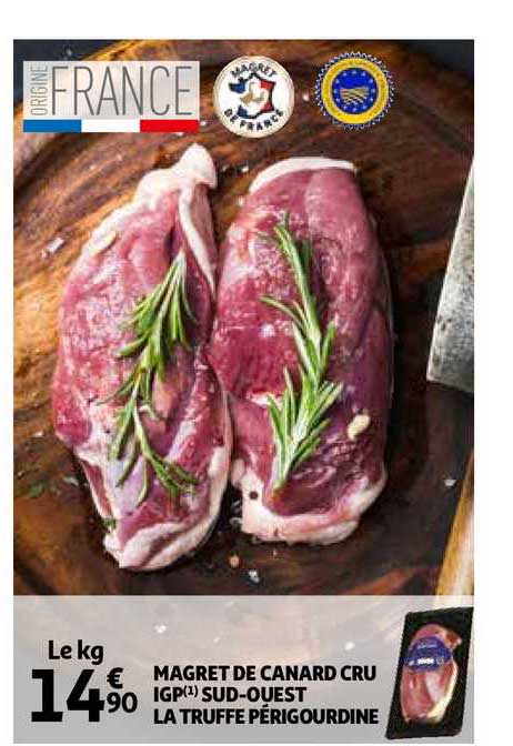 magret de canard cru igp sud ouest la truffe périgourdine