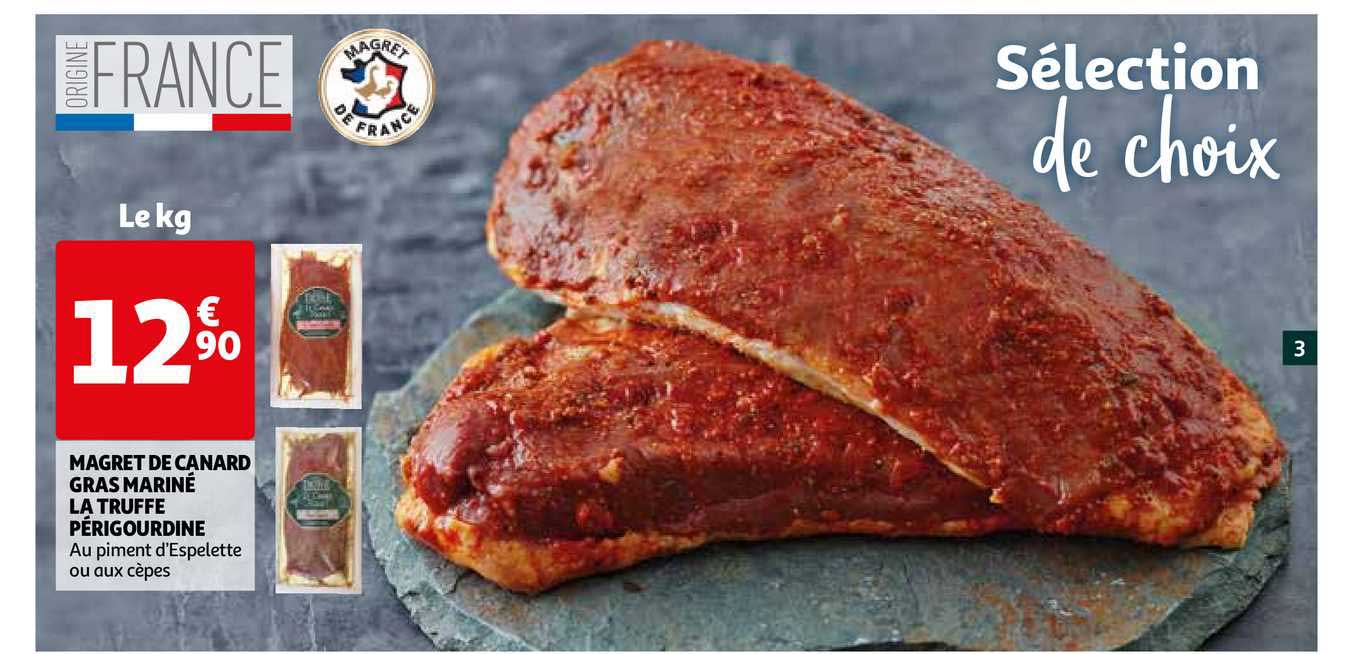 magret de canard gras mariné la truffe périgourdine