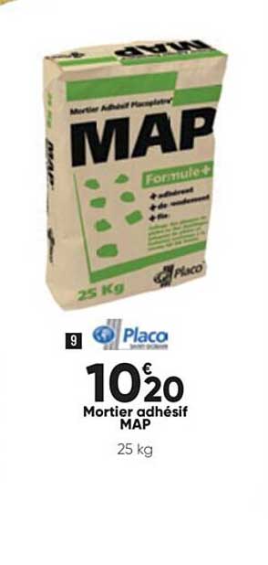 mortier adhésif map placo