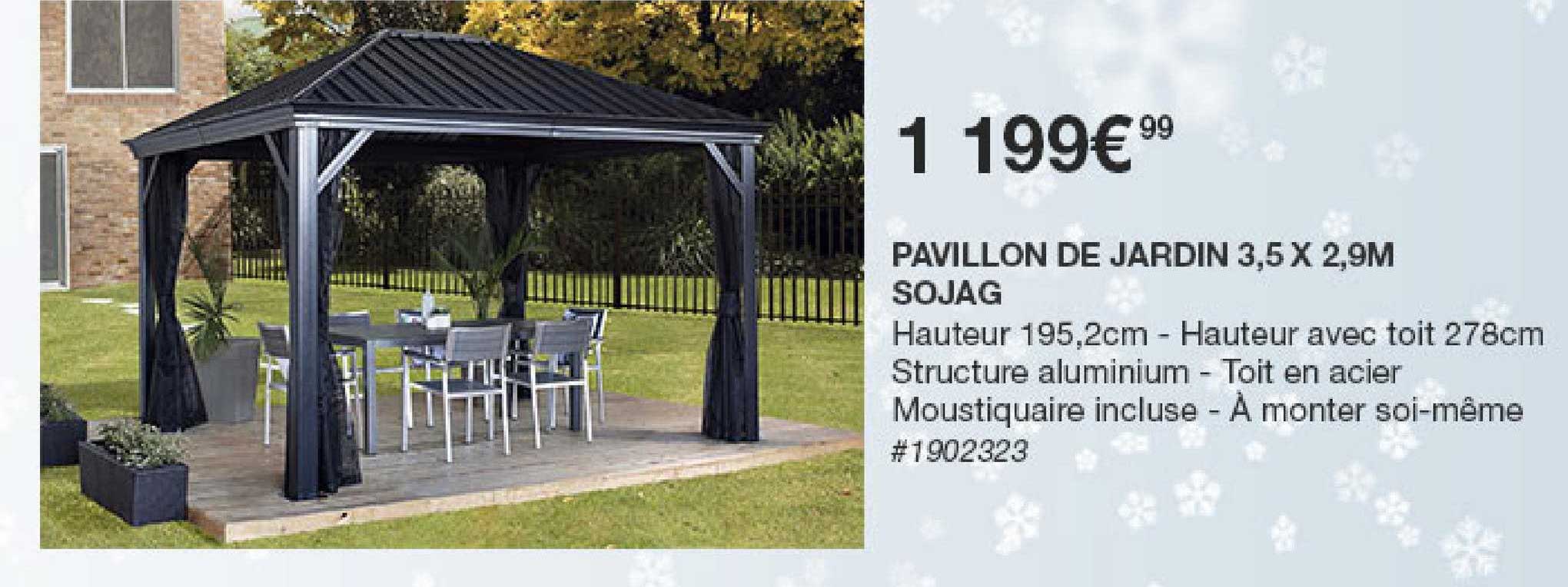pavillon de jardin 3,5 sojag
