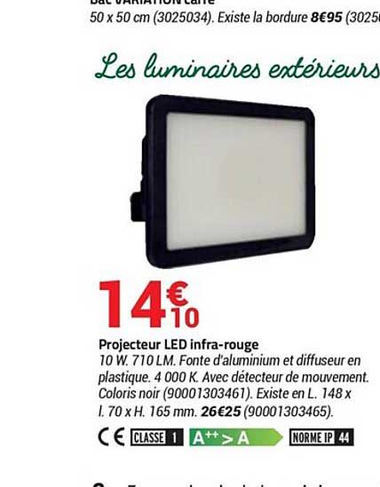 projecteur led infra rouge
