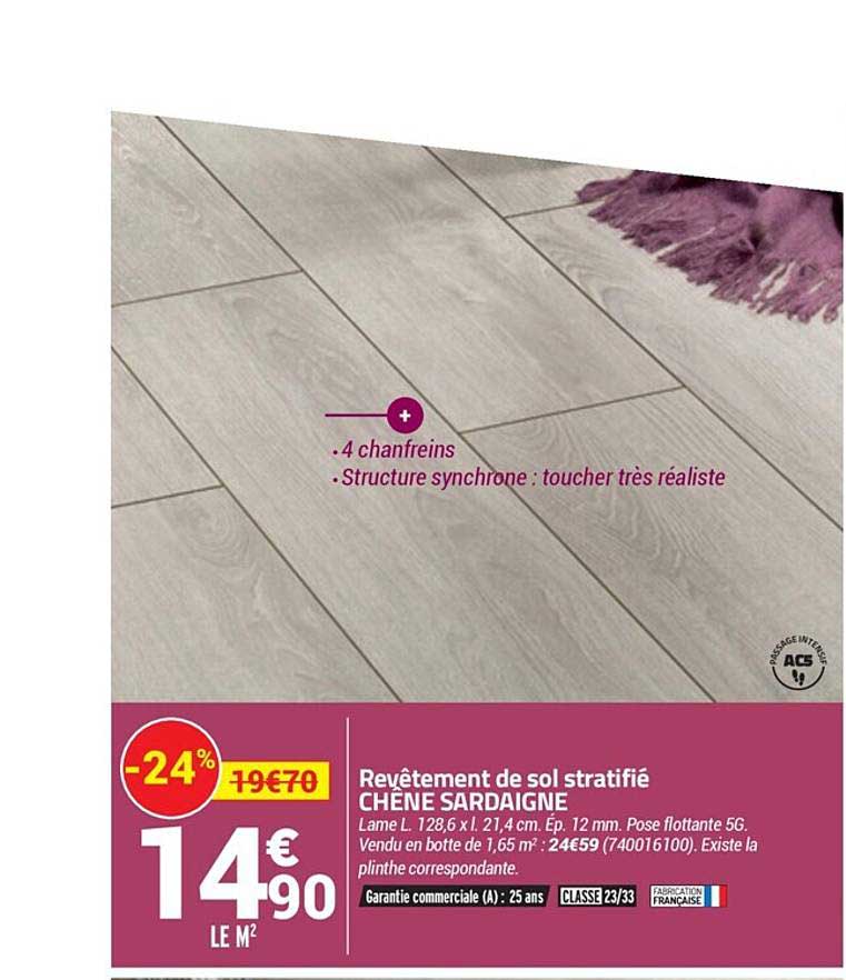 Revêtement De Sol Stratifié Chêne Sardaigne