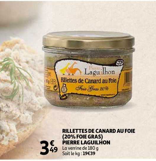 rillettes de canard au foie 20% foie gras pierre laguilhon