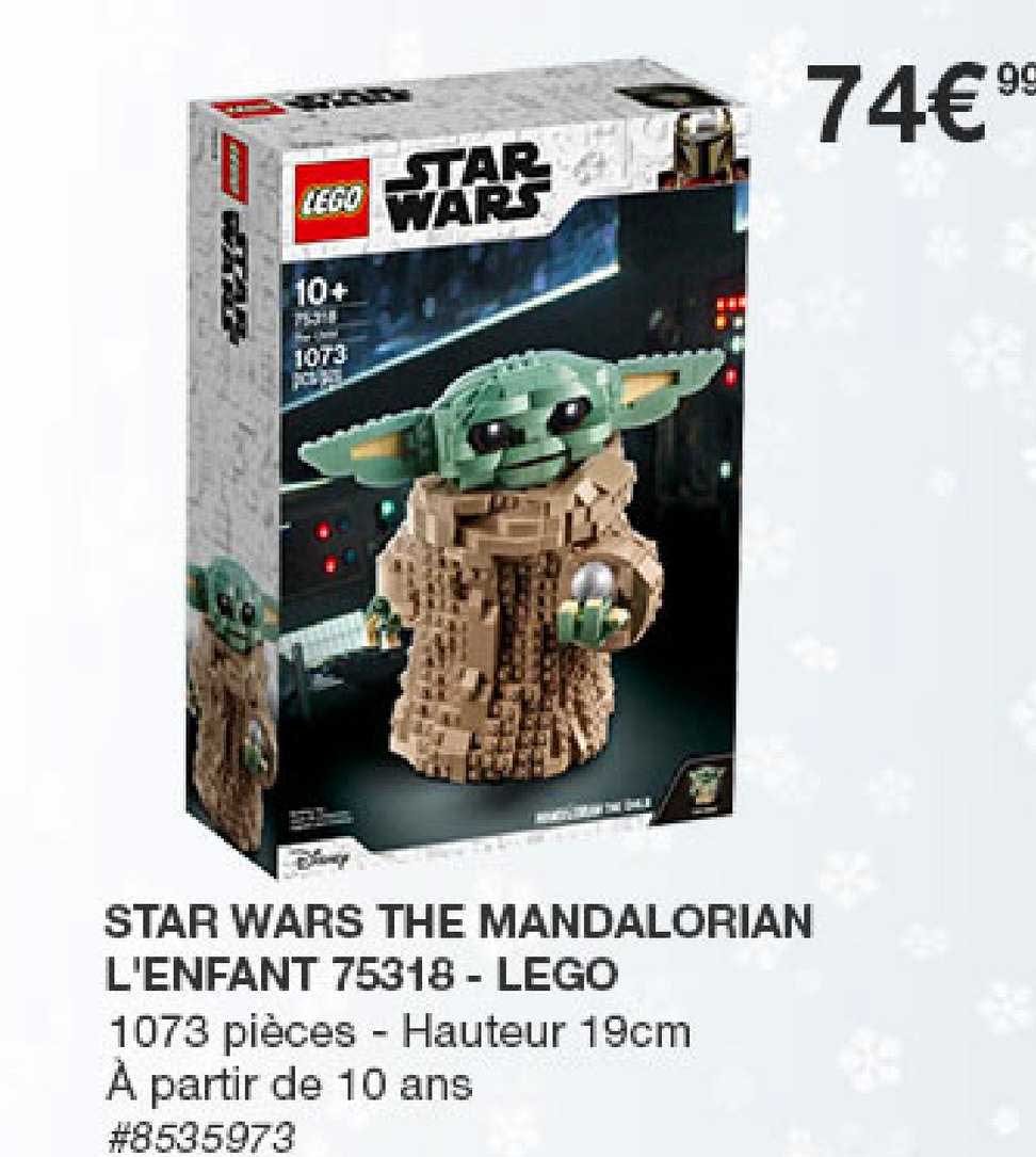 star wars the mandalorian l'enfant 75318 - lego