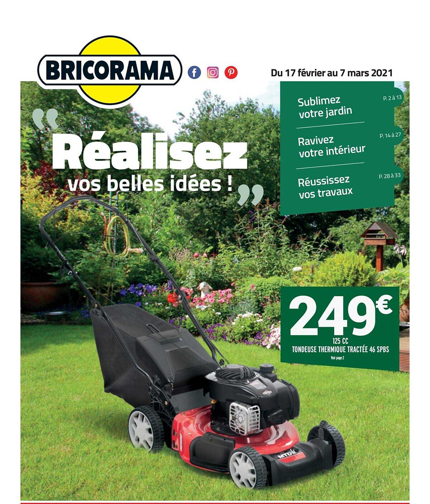 Tondeuse Thermique Tractée 46 Spbs