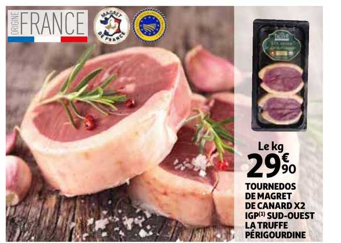 tournedos de magret de canard x2 igp sud ouest la truffe périgourdine