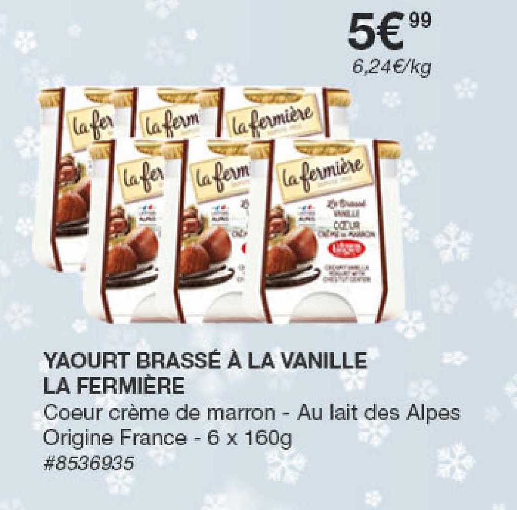 Yaourt Brassé à La Vanille La Fermière