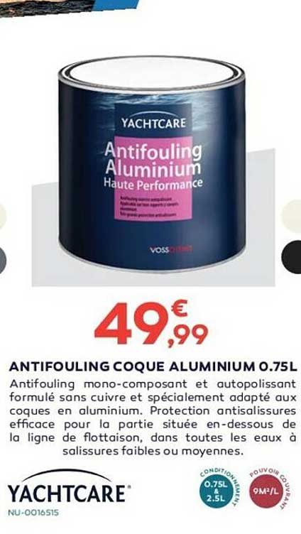 antifouling coque aluminium 0.75l yachtcare