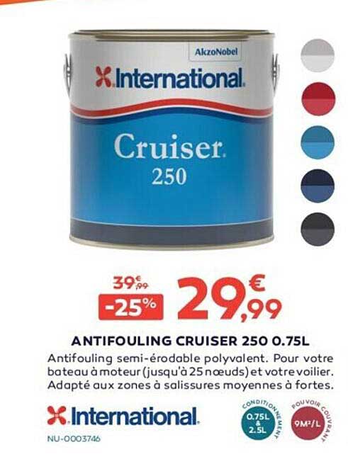 antifouling cruiser 250 0.75l international