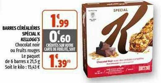 Barres Céréalières Spécial K Kellogg's