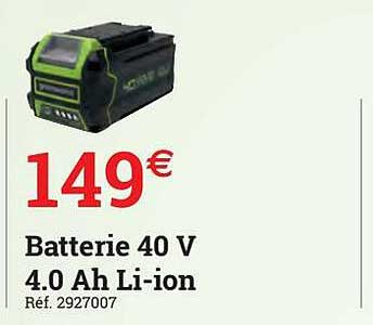 batterie 40 v 4.0 ah li-ion