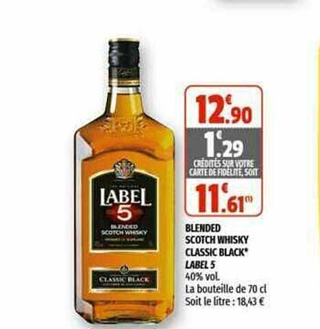 Blended Scotch Whisky Classic Black Label 5