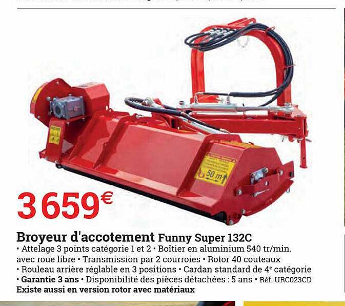 broyeur d'accotement funny super 132c