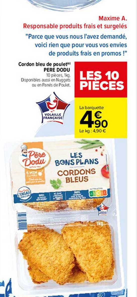 cordon bleu de poulet pere dodu