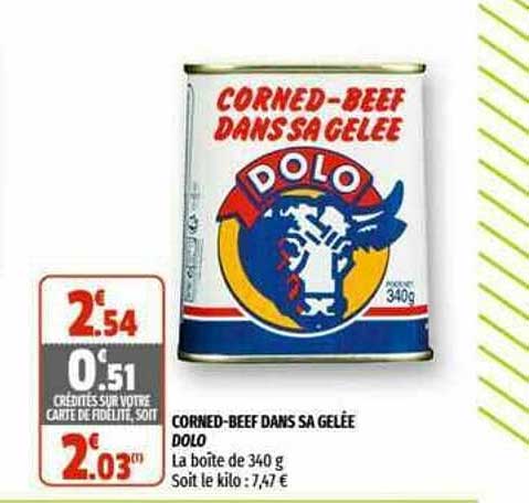 corned-beef dans sa gelée dolo