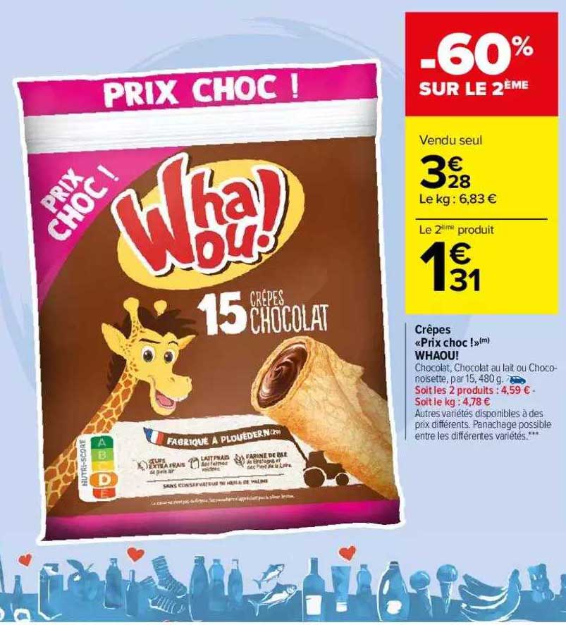 crêpes "prix choc!" whaou!