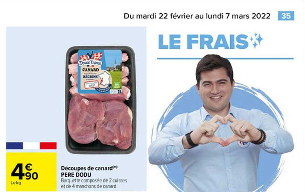 découpes de canard pere dodu