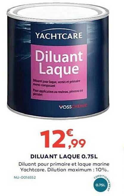 diluant laque 0.75l yachtcare