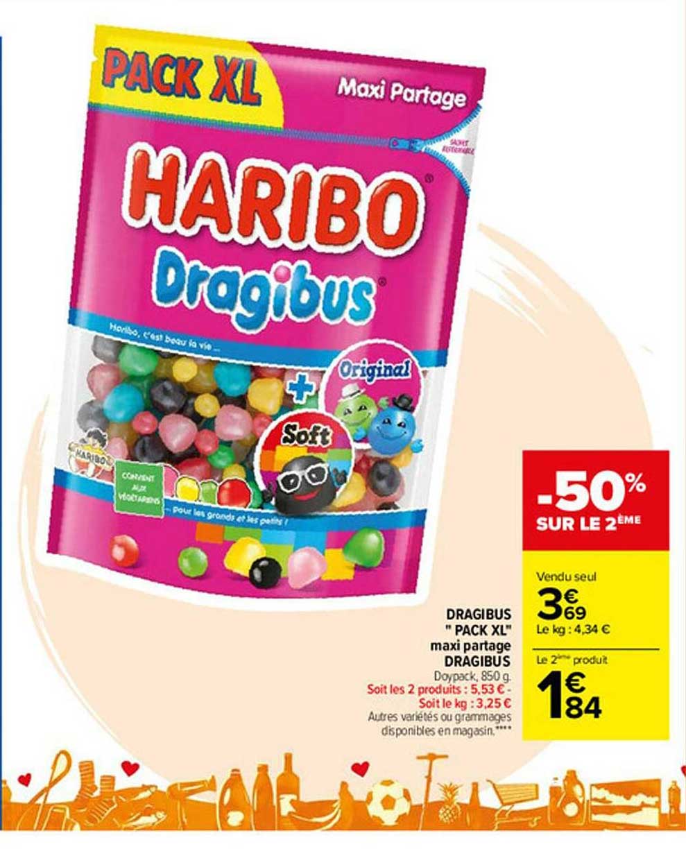 dragibus pack xl maxi partage dragibus -50% sur le 2ème