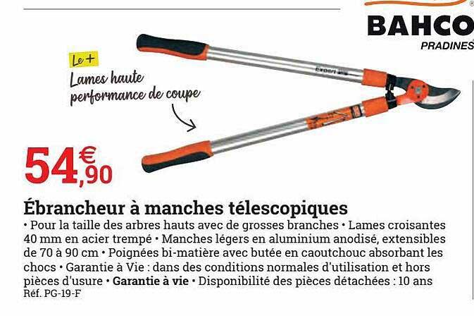ébrancheur à manches télescopiques