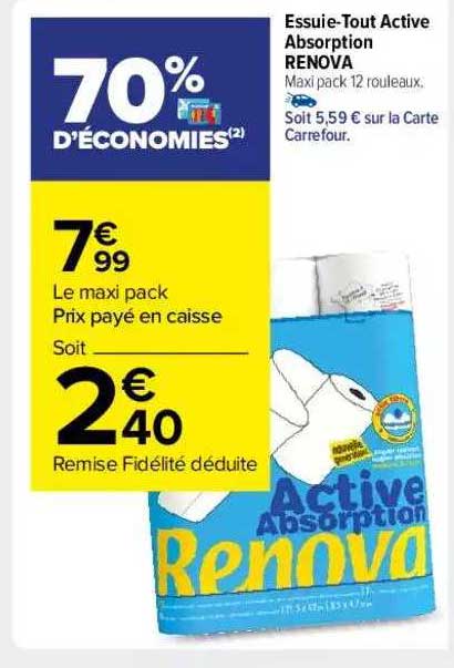 Essuie-tout Active Absorption Renova