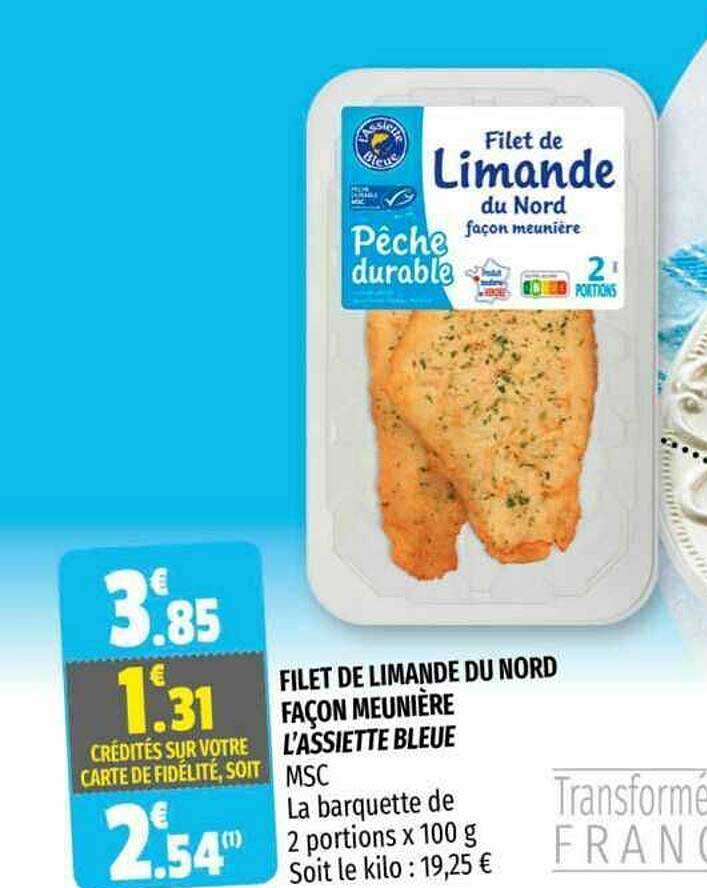 filet de limande du nord façon meunière l'assiette bleue