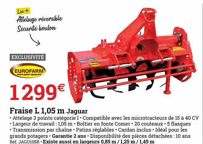 fraise l 1,05 jaguar eurofarm