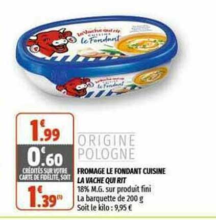 fromage le fondant cuisine la vache qui rit