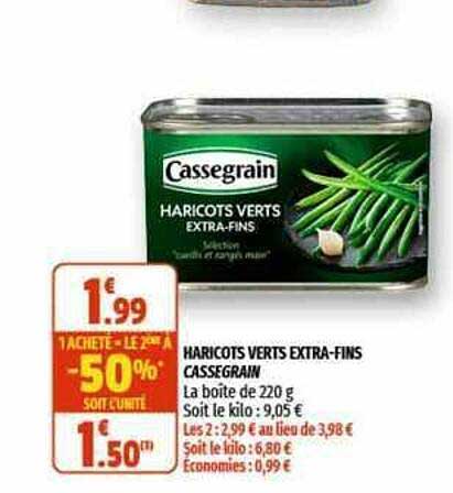 Haricots Verts Extra-fins Cassegrain