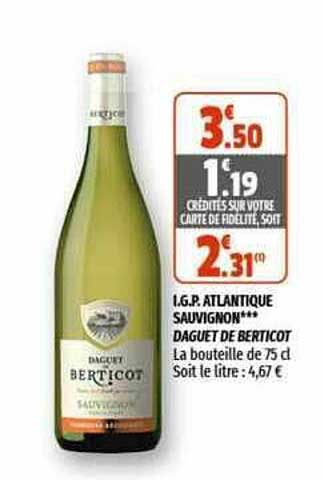 i.g.p. atlantique sauvignon daguet de berticot